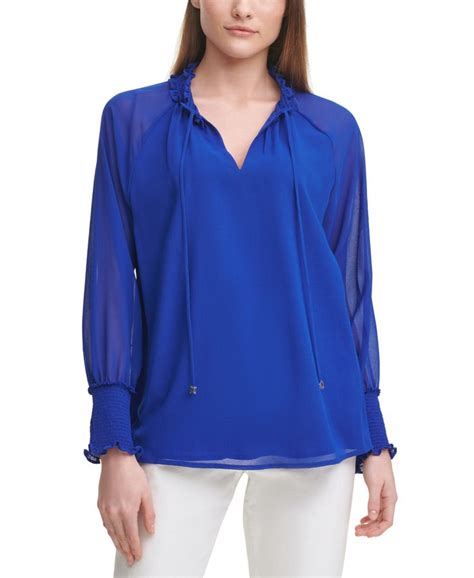 womens calvin klein blouses|calvin klein pleated blouse.